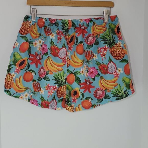 Knobs by Ryan Hill Men's Tropical Fruit Swim Trunks Size XL - Picture 4 of 6
